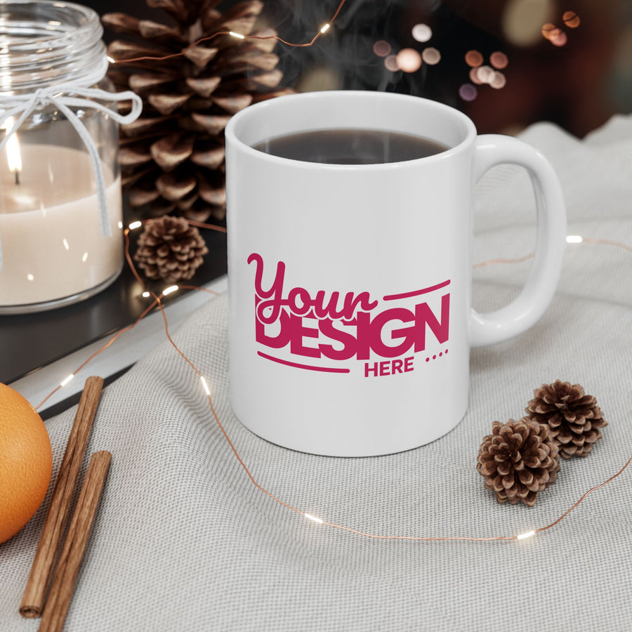 Trendy Ceramic Mug, Personalized Coffee Cup, Stylish Drinkware for Home & Office, Unique Gift for Birthdays, Engagements & Holidays
