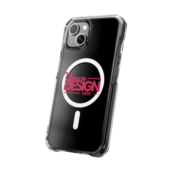 Magnetic Clear Phone Case – Custom ‘Your Design Here’ MagSafe-Compatible Impact-Resistant Cover for iPhone