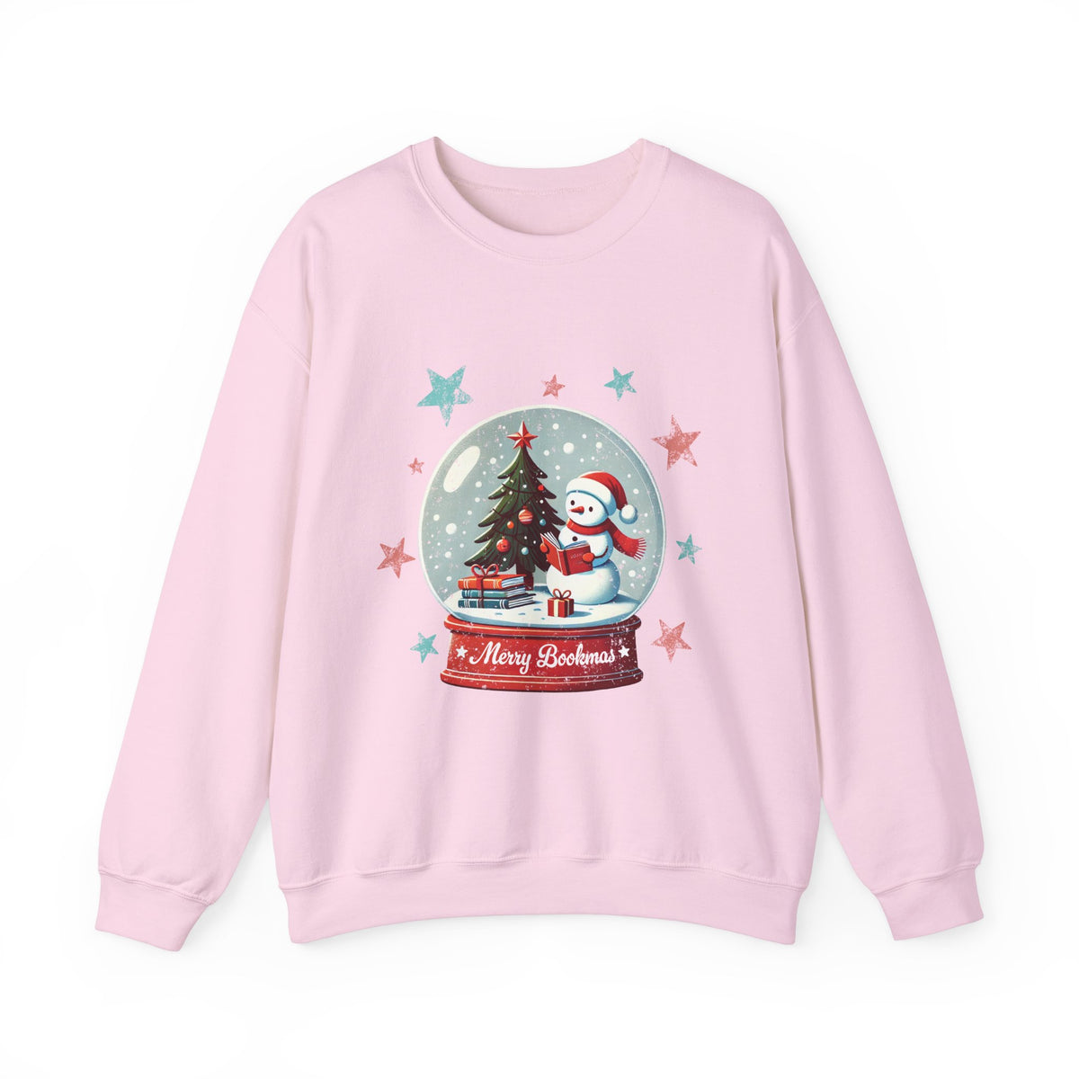 Merry Bookmas" Snowman Sweatshirt - Funny Christmas Sweater