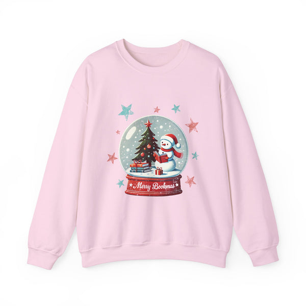 Merry Bookmas" Snowman Sweatshirt - Funny Christmas Sweater