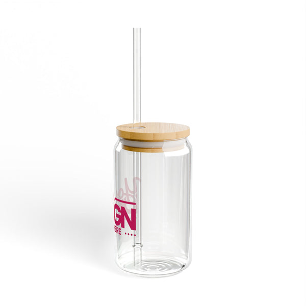 Personalized Sipper Glass, Custom Drinkware, Eco-Friendly Hydration, Ideal for Parties, Gifts, Summer Refreshments, 16oz