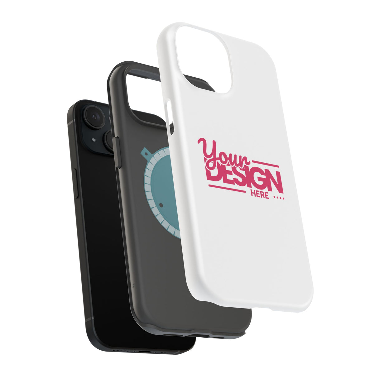 Durable Custom Magnetic Phone Case – Personalized Name or Photo Design, Shockproof Protective Cover for iPhone