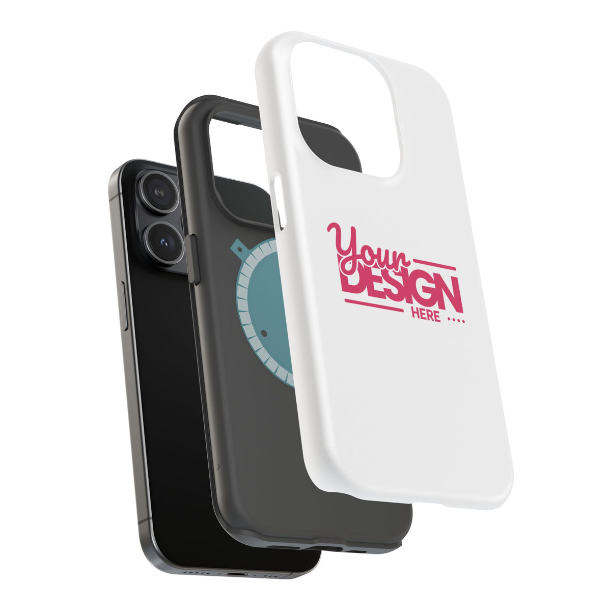 Durable Custom Magnetic Phone Case – Personalized Name or Photo Design, Shockproof Protective Cover for iPhone