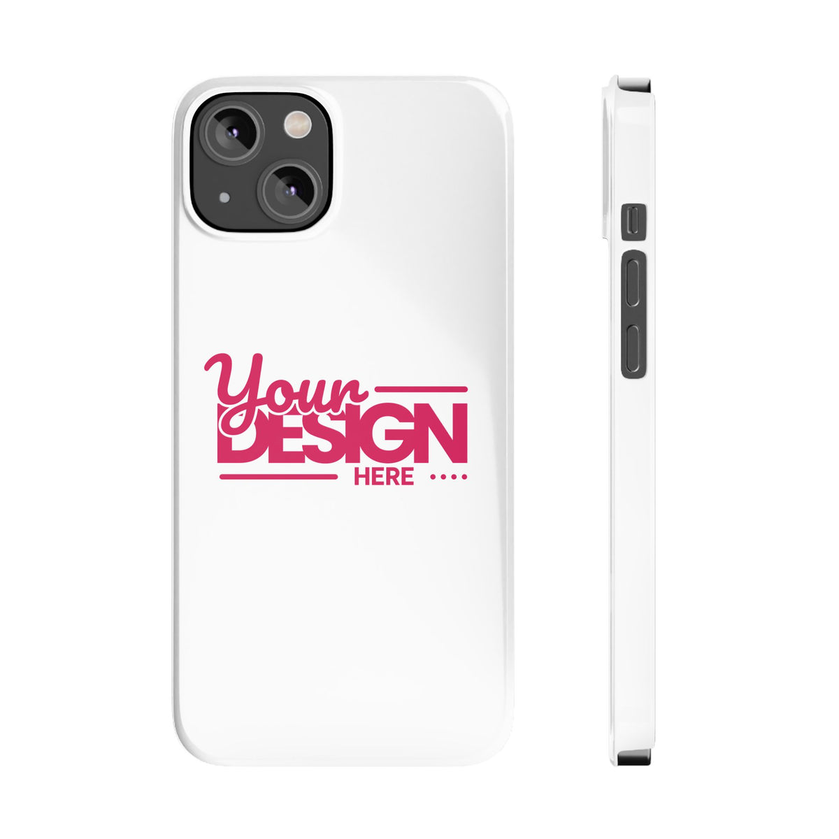 Customizable Slim Phone Case – Personalize Your Design with Name or Photo, Lightweight Protective Cover for iPhone