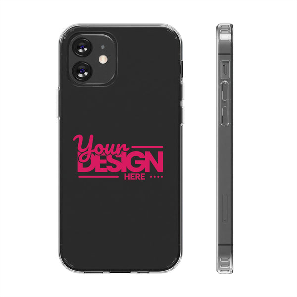 Customizable Clear Impact-Resistant Phone Case – Personalized Name or Photo Design, Transparent Shockproof Cover for iPhone