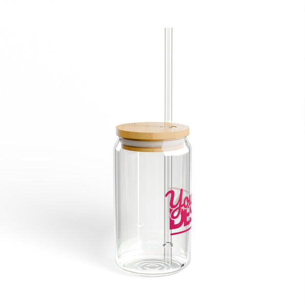Personalized Sipper Glass, Custom Drinkware, Eco-Friendly Hydration, Ideal for Parties, Gifts, Summer Refreshments, 16oz