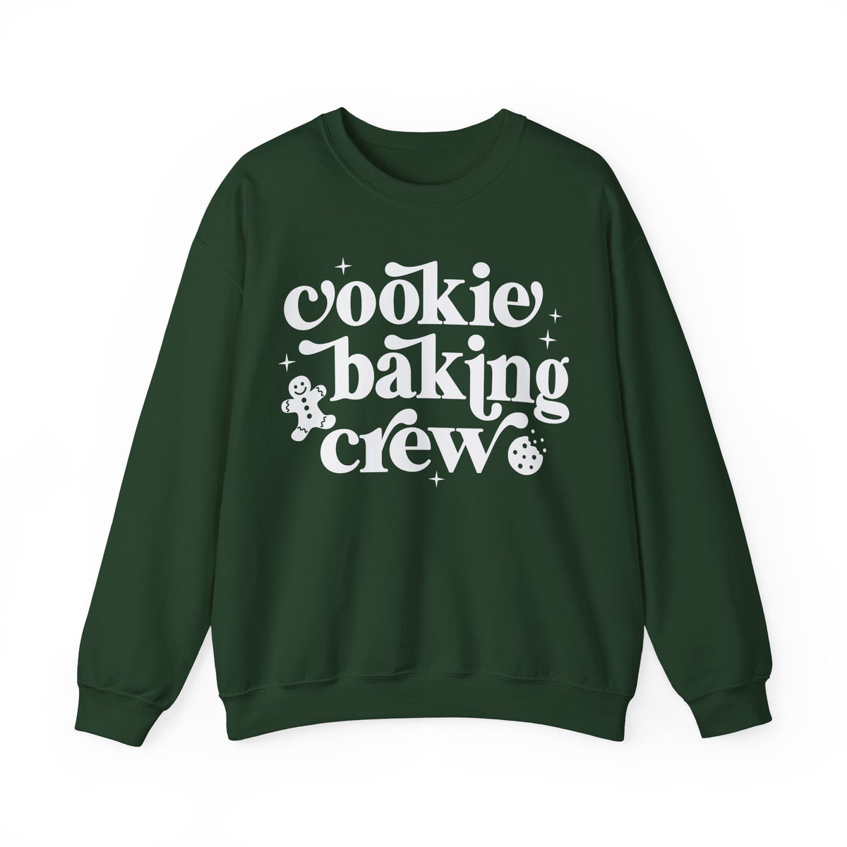 Cookie Baking Crew Christmas Sweatshirt – Fun Gingerbread & Cookie Baking Graphic Tee for Holiday Baking Lovers