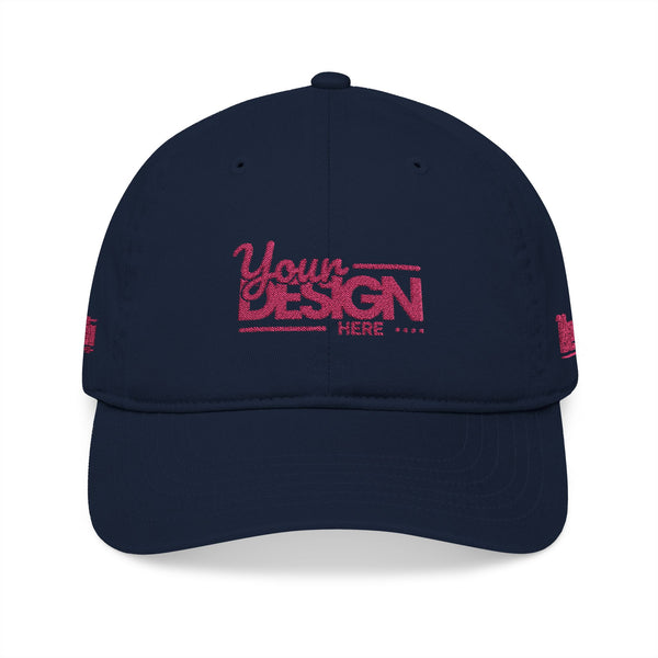 Organic Embroidered Baseball Cap – Custom ‘Your Design’ Logo Hat, Personalized Sustainable Dad Cap for Men & Women