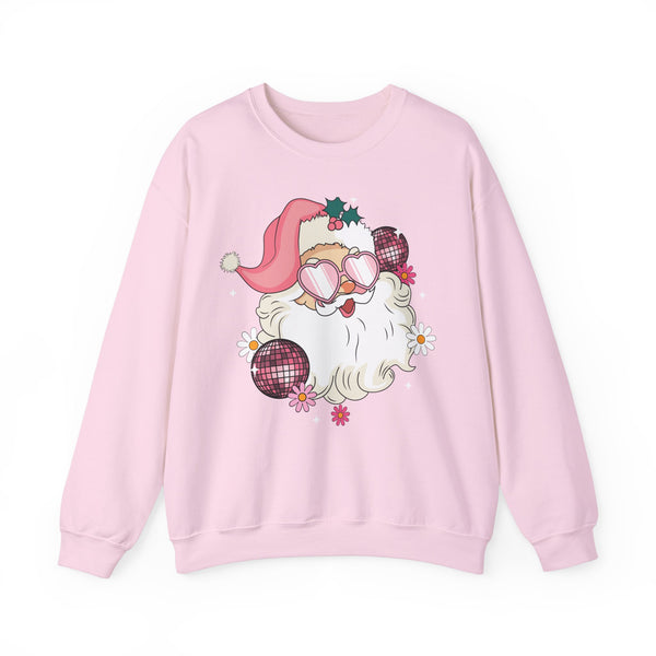 Disco Santa Crewneck Sweatshirt - Fun Holiday Vibes Christmas Sweater - Cute Christmas Apparel