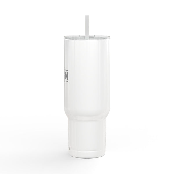 40 Oz Engraved Insulated Tumbler With Lid And Handle Custom Travel Mug by Printify