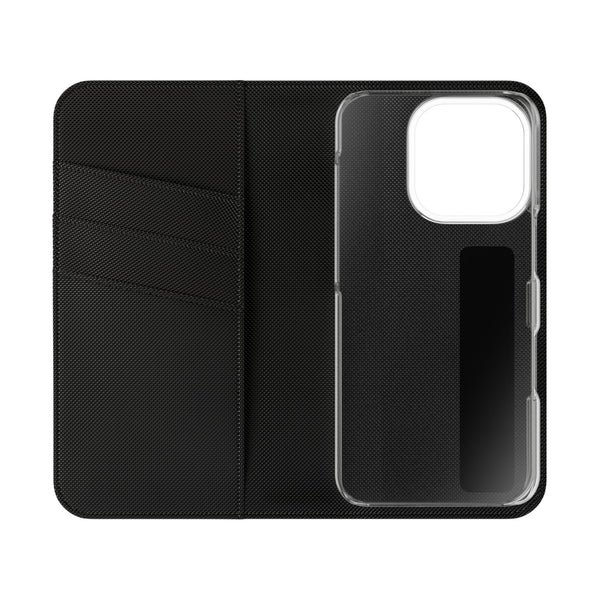 Customizable Flip Phone Wallet Case – ‘Your Design Here’ Folio Cover with Card Holder, Personalized Phone Case for iPhone