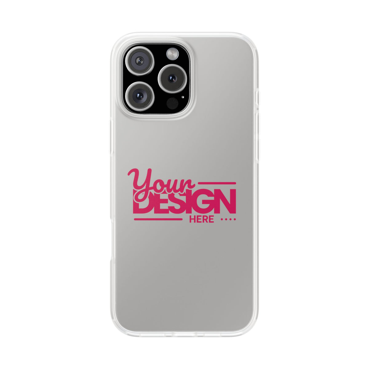 Customizable Flexi Phone Case – Personalize Your Design with Name or Photo, Flexible Protective Cover for iPhone