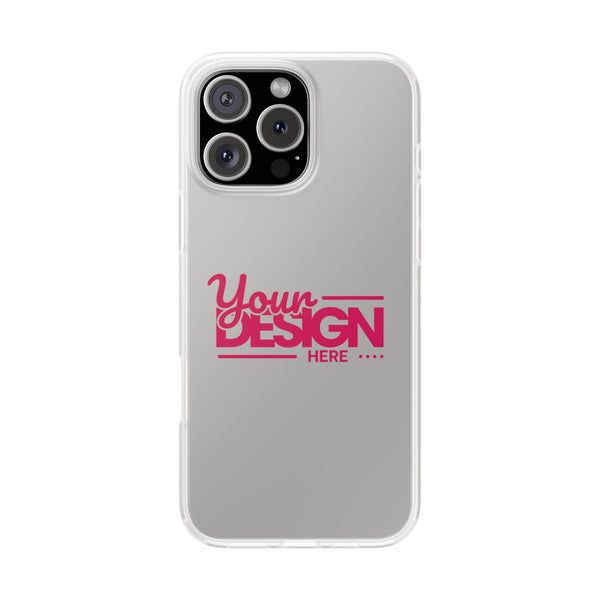 Customizable Flexi Phone Case – Personalize Your Design with Name or Photo, Flexible Protective Cover for iPhone