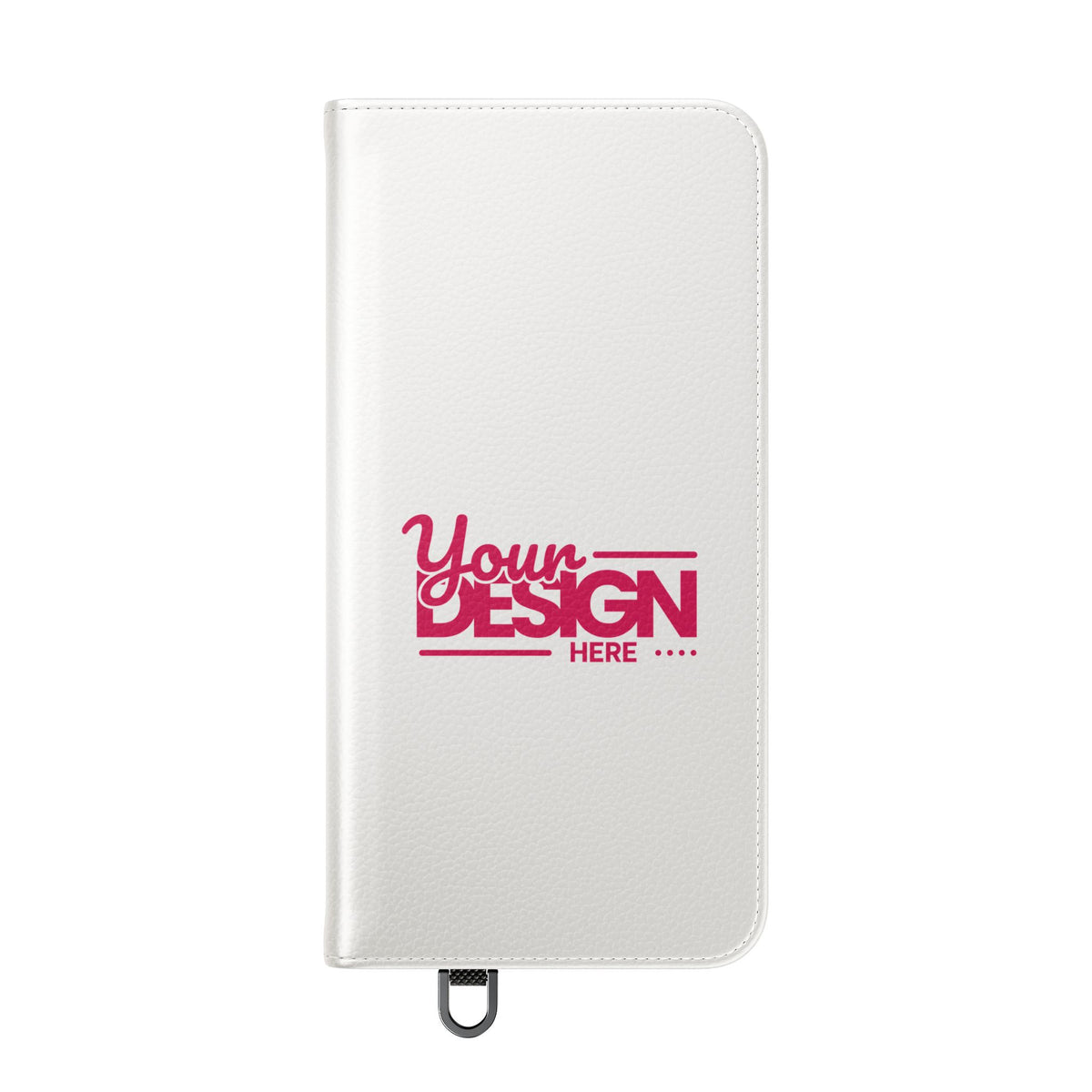 Customizable Flip Phone Wallet Case – ‘Your Design Here’ Folio Cover with Card Holder, Personalized Phone Case for Samsung