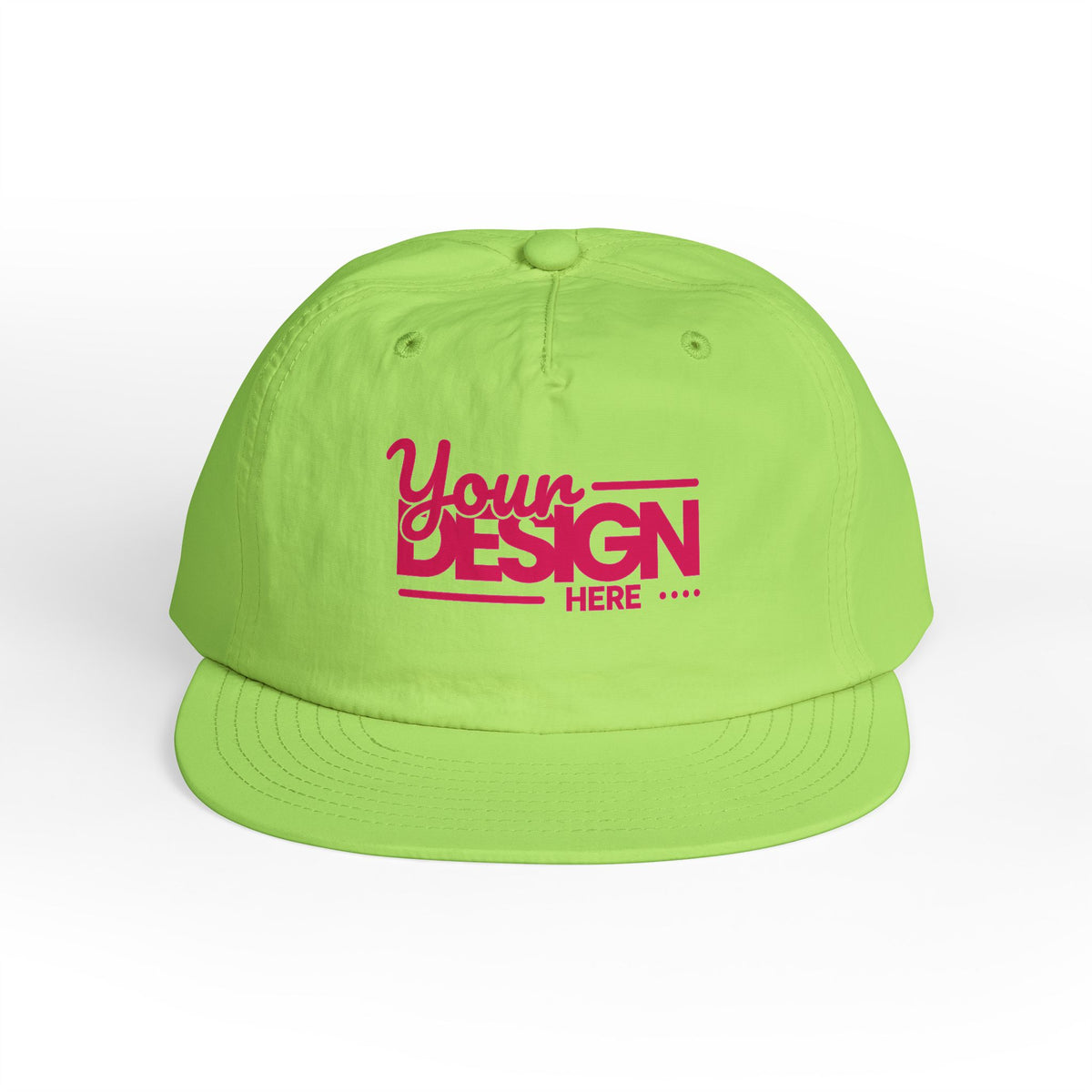 Custom Surf Cap – Lightweight Quick-Dry Recycled Nylon Snapback, Personalized Beach Hat with Breathable Mesh & Relaxed Fi