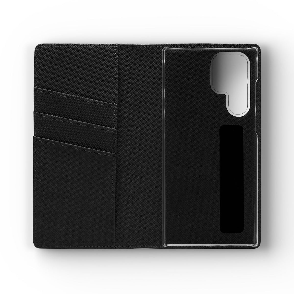 Customizable Flip Phone Wallet Case – ‘Your Design Here’ Folio Cover with Card Holder, Personalized Phone Case for Samsung