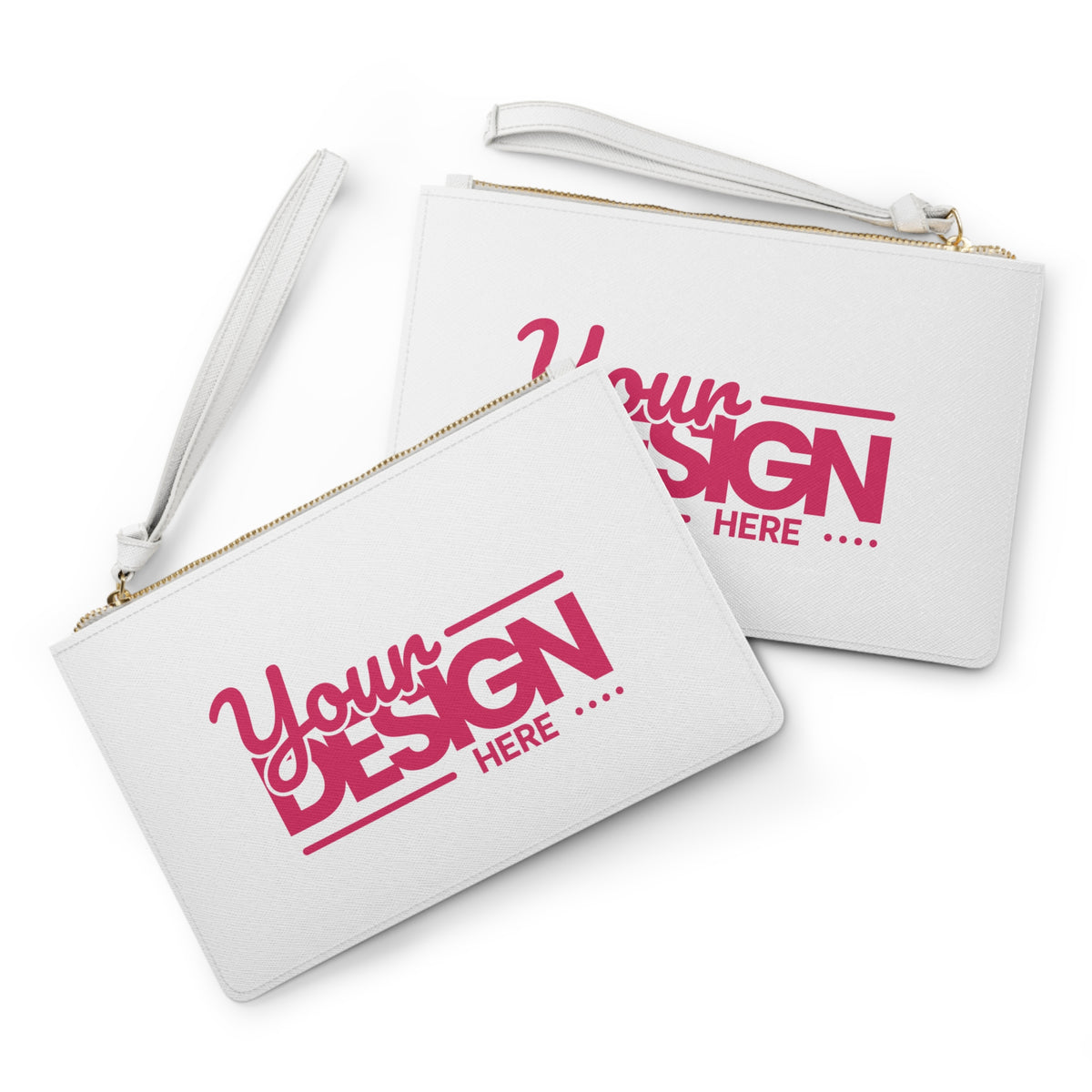 Custom Logo Clutch Bag – Personalized ‘Your Design Here’ Wristlet, Customizable Pouch for Events, Bridesmaids & Everyday Use