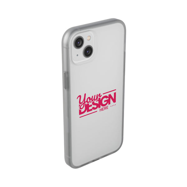 Customizable Flexi Phone Case – Personalize Your Design with Name or Photo, Flexible Protective Cover for iPhone
