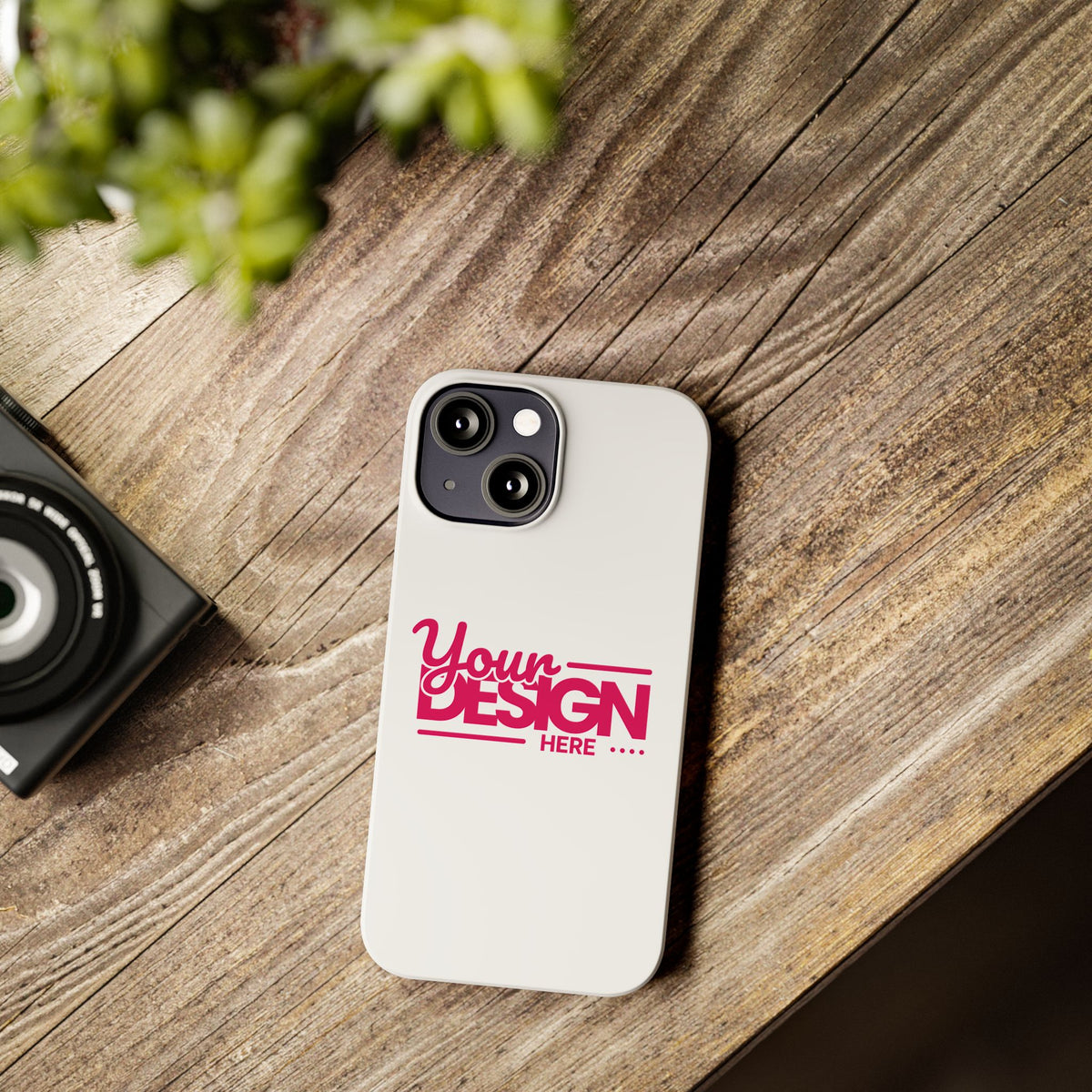 Customizable Slim Phone Case – Personalize Your Design with Name or Photo, Lightweight Protective Cover for iPhone