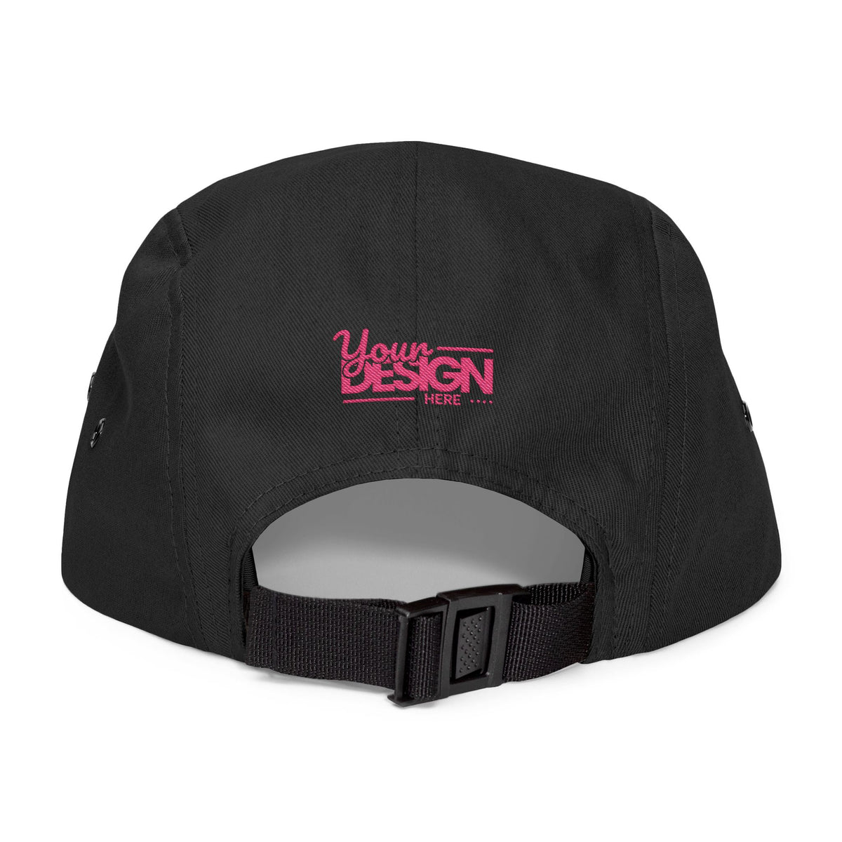 Custom Five-Panel Hat – Personalized Embroidered Cotton Cap, Low-Profile Streetwear Strapback with Front & Back Logo Design
