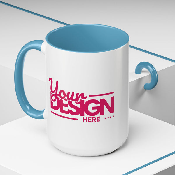 Personalized Accent Coffee Mug - Custom Design Option, Gift for Coffee Lovers, Unique Kitchen Decor, DIY Mug, Creative Drinkware