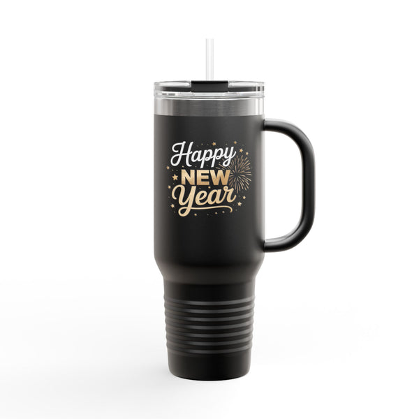 40oz Insulated Travel Mug — "Happy New Year" Festive Tumbler