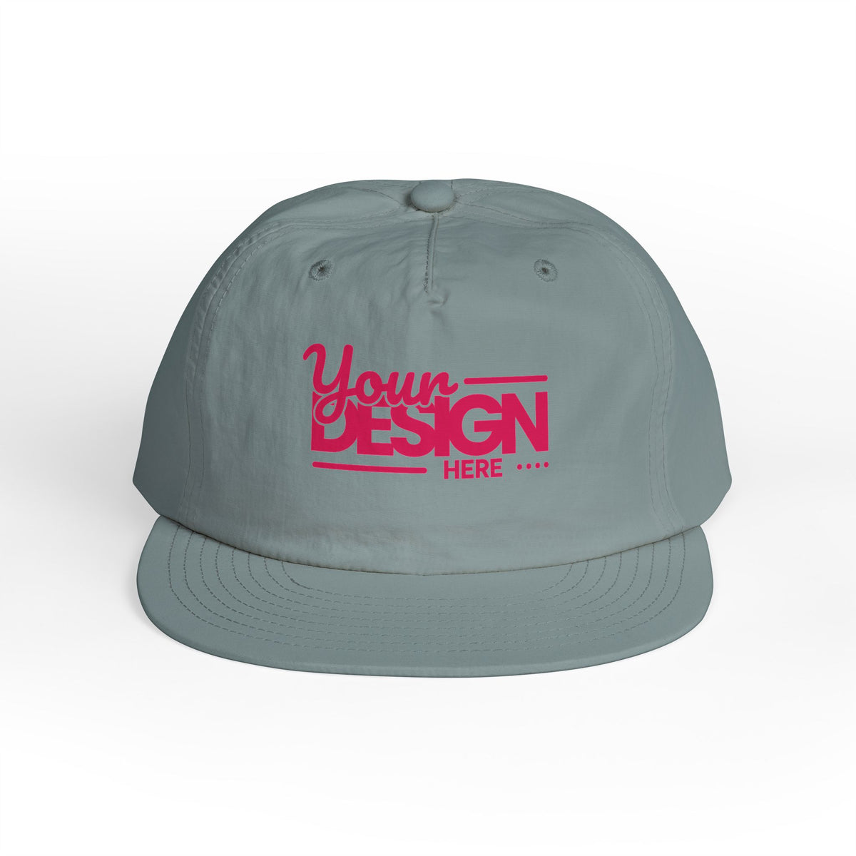 Custom Surf Cap – Lightweight Quick-Dry Recycled Nylon Snapback, Personalized Beach Hat with Breathable Mesh & Relaxed Fi