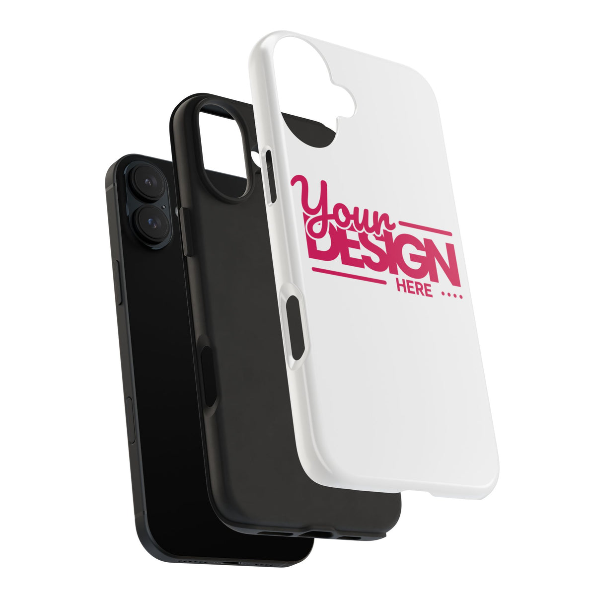 Personalized Tough Phone Case – Custom Name or Photo Protective Cover, Shock-Absorbent Durable Case for iPhone, Unique Gift Idea