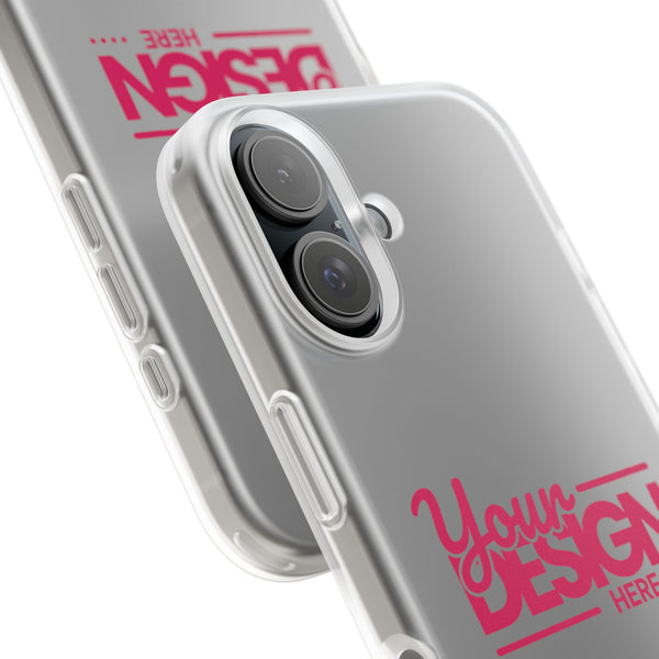 Customizable Flexi Phone Case – Personalize Your Design with Name or Photo, Flexible Protective Cover for iPhone