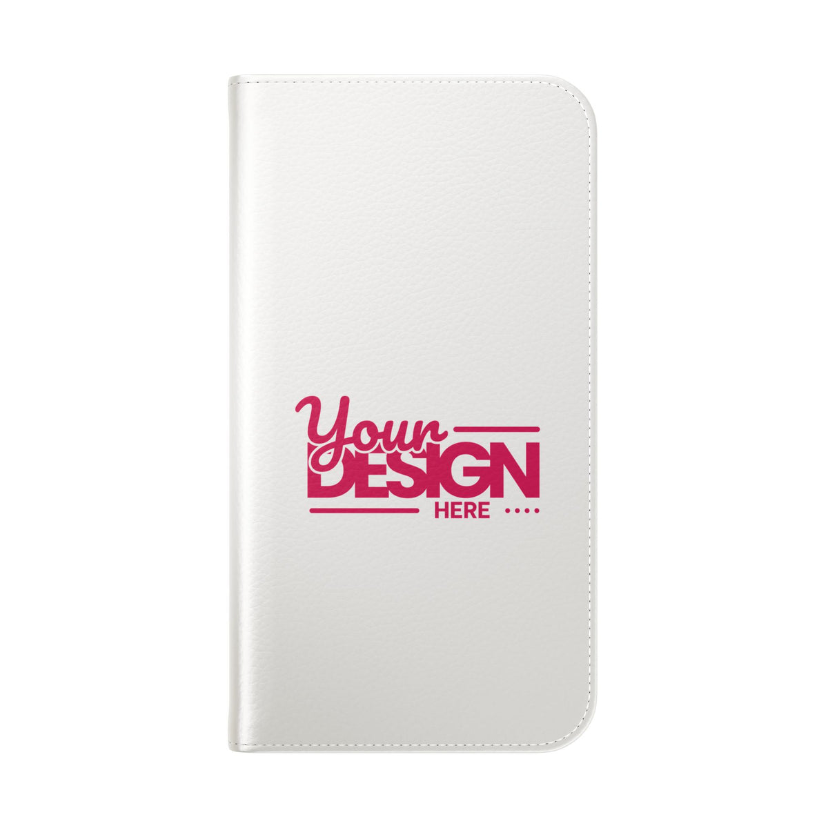 Customizable Flip Phone Wallet Case – ‘Your Design Here’ Folio Cover with Card Holder, Personalized Phone Case for iPhone