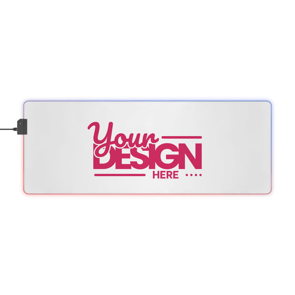 Custom LED Mouse Pad Gift – Personalized RGB Gaming Desk Mat with USB Connector, Non-Slip Base & 14 Light Modes
