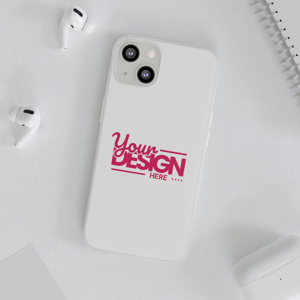 Customizable Flexi Phone Case – Personalize Your Design with Name or Photo, Flexible Protective Cover for iPhone