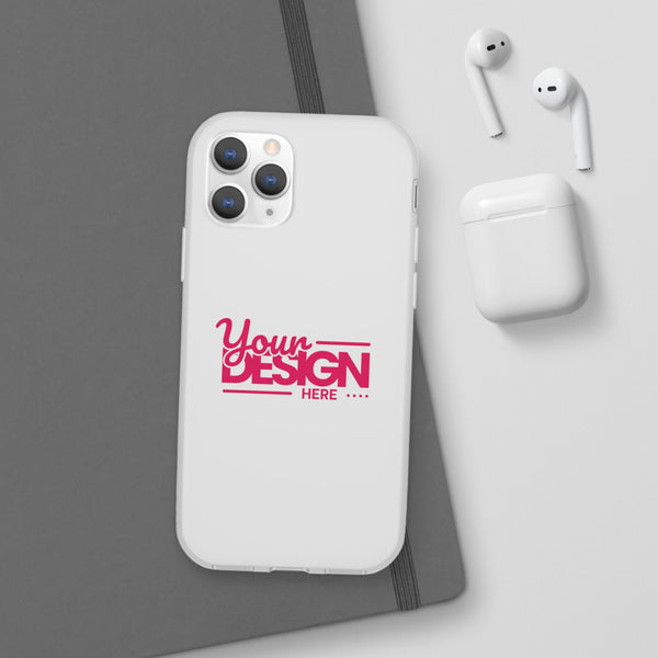 Customizable Flexi Phone Case – Personalize Your Design with Name or Photo, Flexible Protective Cover for iPhone