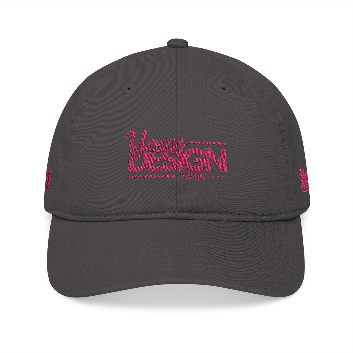 Organic Embroidered Baseball Cap – Custom ‘Your Design’ Logo Hat, Personalized Sustainable Dad Cap for Men & Women