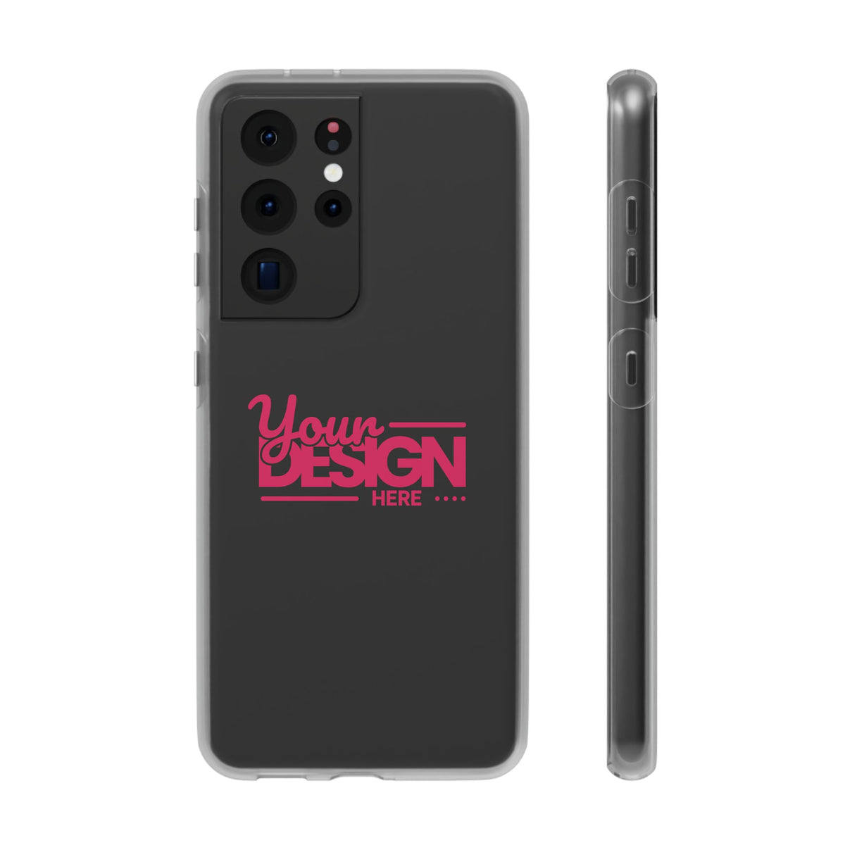 Customizable Flexi Phone Case – Personalize Your Design with Name or Photo, Flexible Protective Cover for Samsung Phones