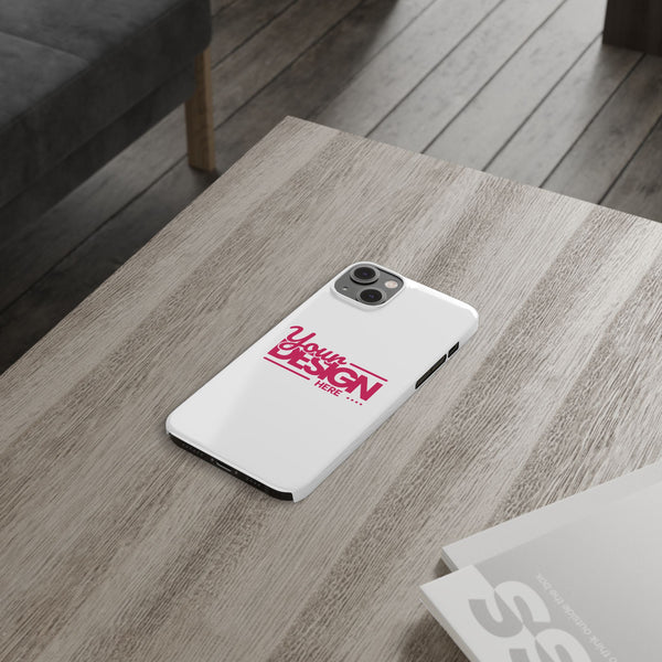 Customizable Slim Phone Case – Personalize Your Design with Name or Photo, Lightweight Protective Cover for iPhone