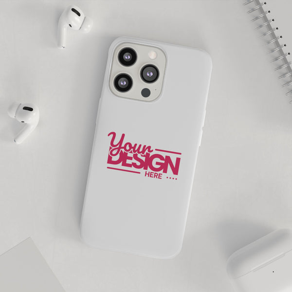 Customizable Flexi Phone Case – Personalize Your Design with Name or Photo, Flexible Protective Cover for iPhone