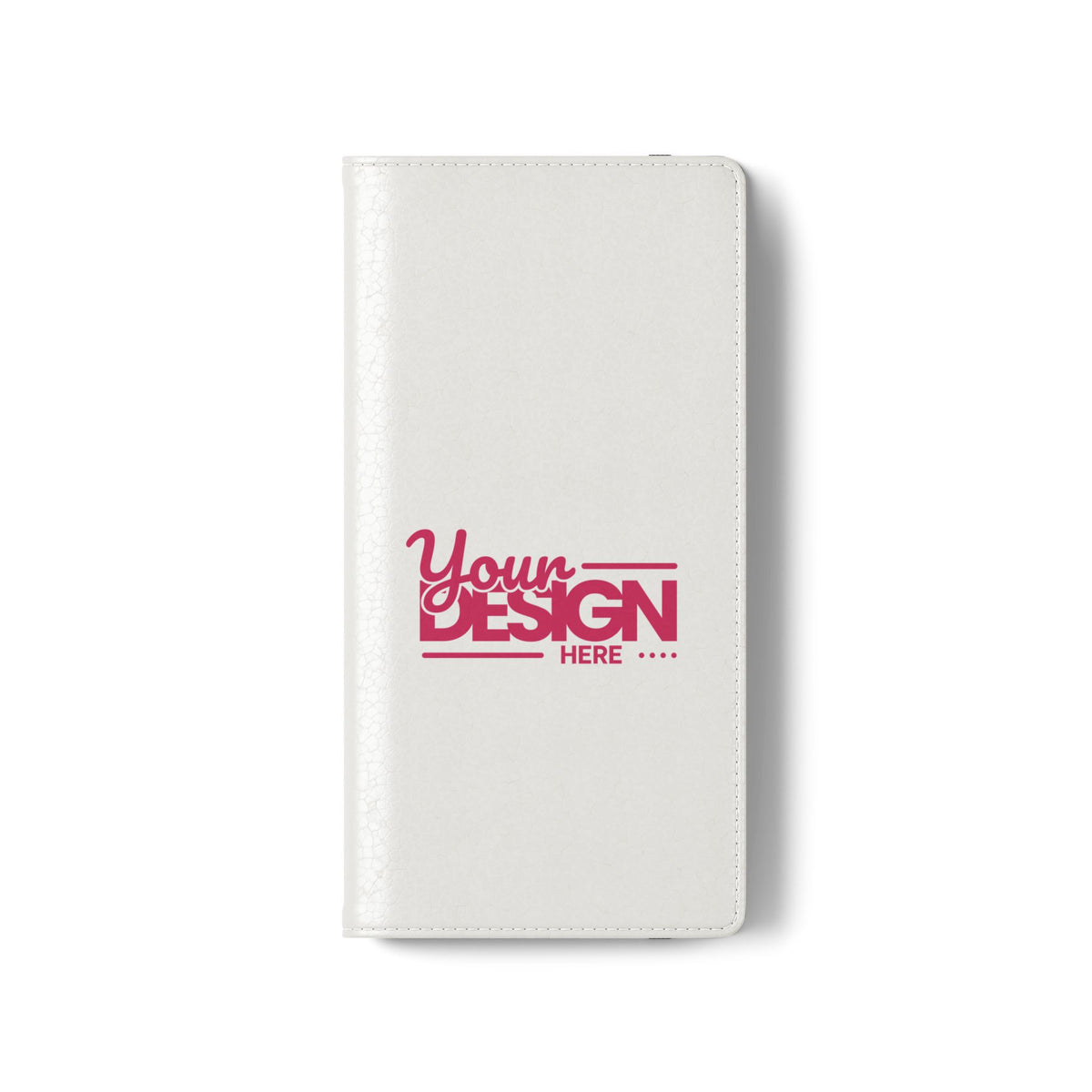 Customizable Flip Phone Wallet Case – ‘Your Design Here’ Folio Cover with Card Holder, Personalized Phone Case for Samsung