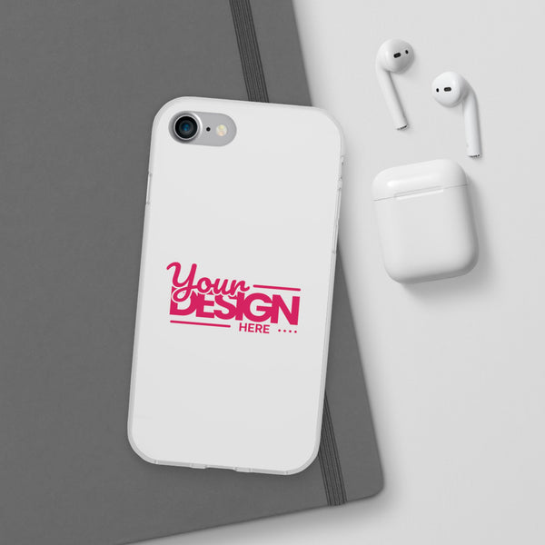 Customizable Flexi Phone Case – Personalize Your Design with Name or Photo, Flexible Protective Cover for iPhone