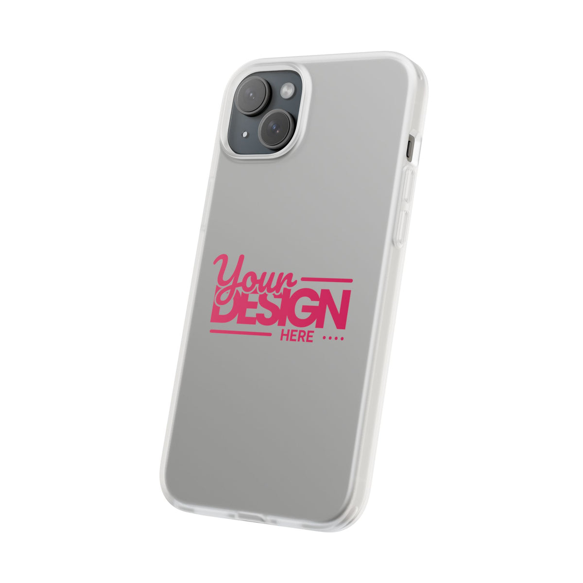 Customizable Flexi Phone Case – Personalize Your Design with Name or Photo, Flexible Protective Cover for iPhone
