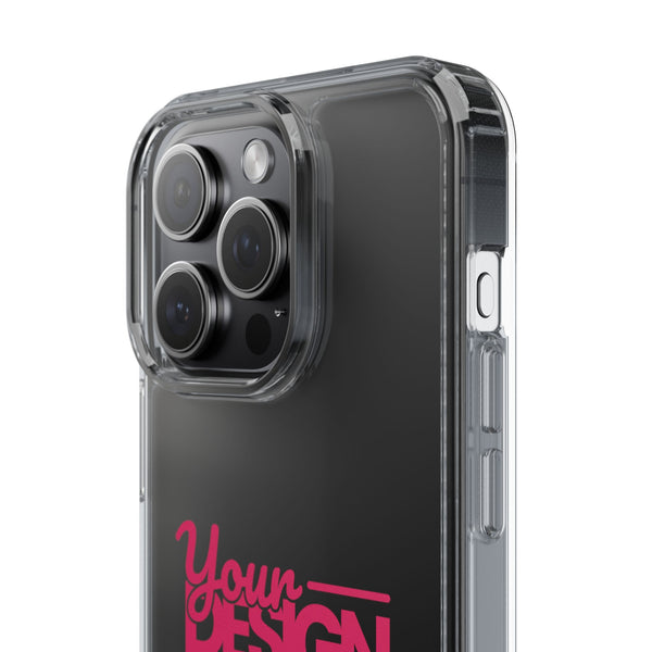 Clear Phone Case – Transparent Protective Cover with Custom Design (‘Your Design Here’), Personalized Case for iPhone