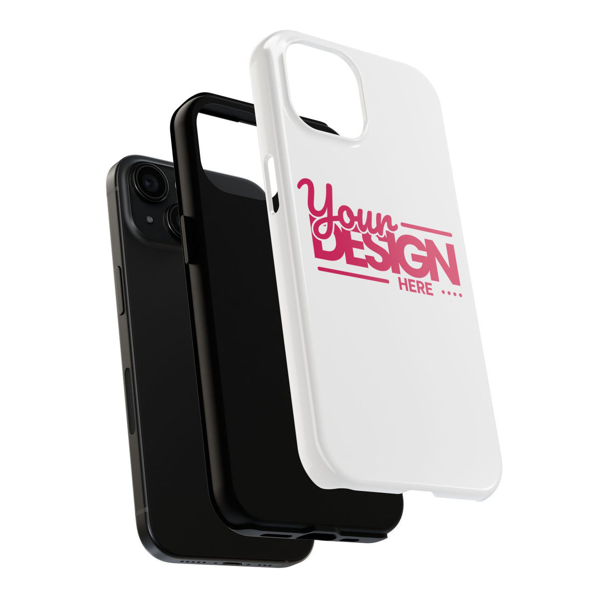 Personalized Tough Phone Case – Custom Name or Photo Protective Cover, Shock-Absorbent Durable Case for iPhone, Unique Gift Idea