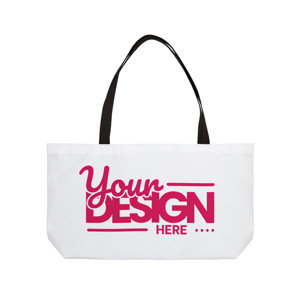 Weekender Tote Bag – Custom ‘Your Design Here’ Travel & Beach Carryall, Personalized Oversized Bag for Vacations & Getaways