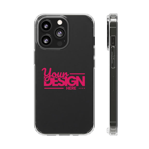 Customizable Clear Impact-Resistant Phone Case – Personalized Name or Photo Design, Transparent Shockproof Cover for iPhone
