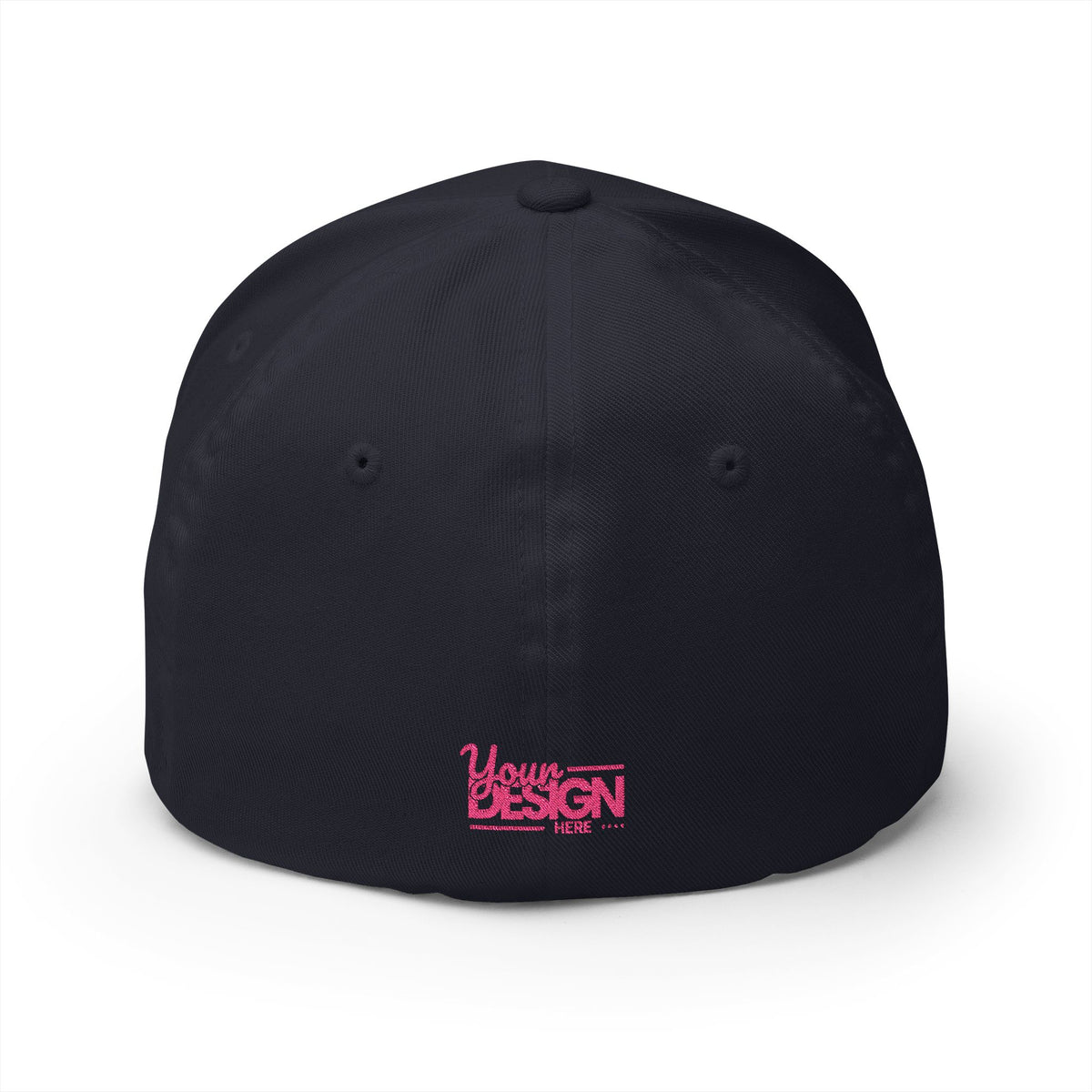 Embroidered ‘Your Design Here’ Structured Cap – Custom Logo Hat, Personalized Blank White Baseball Cap for Men & Women