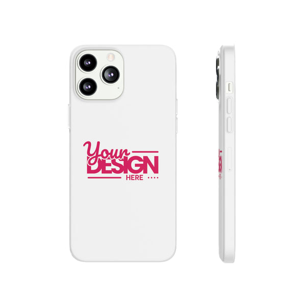 Customizable Flexi Phone Case – Personalize Your Design with Name or Photo, Flexible Protective Cover for iPhone