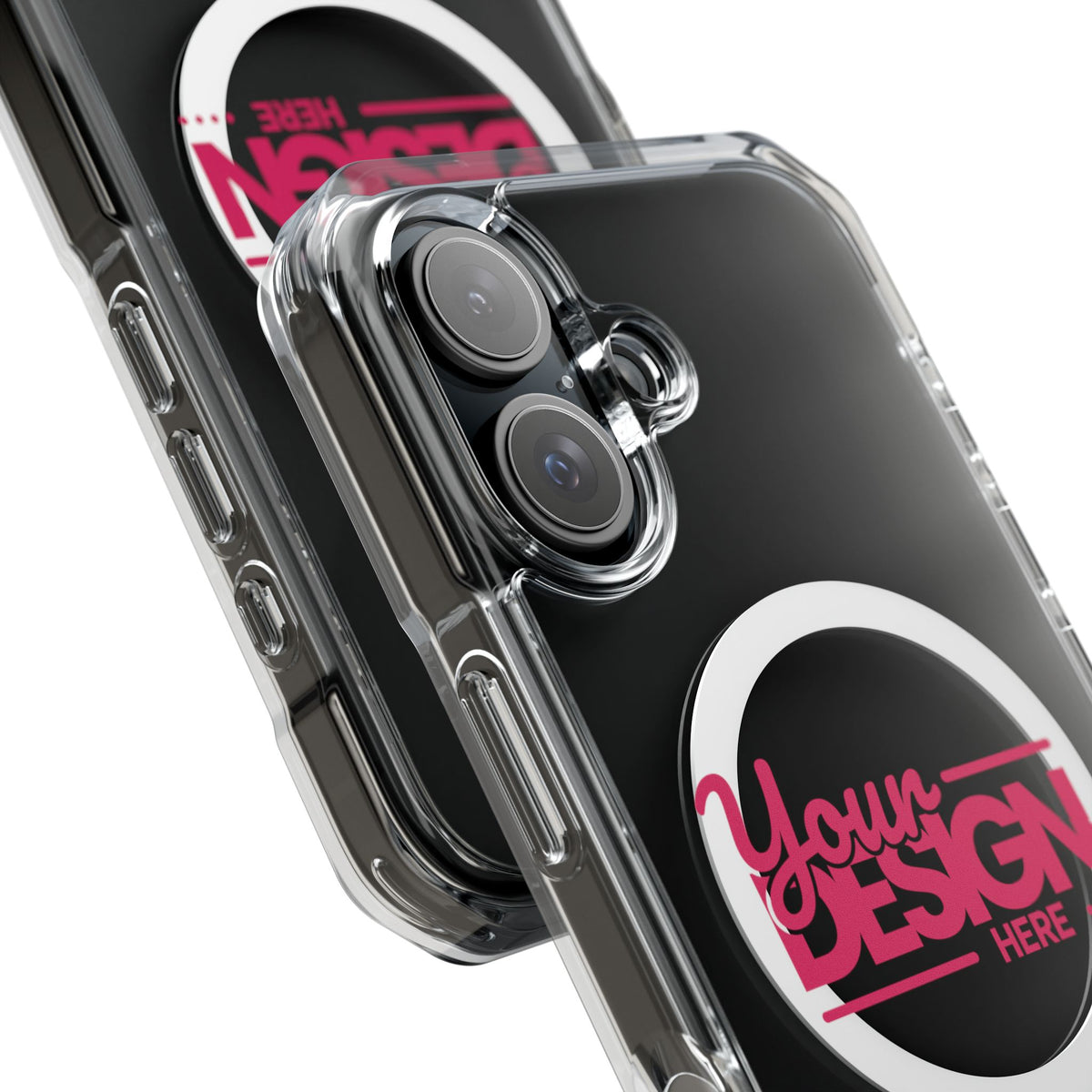 Magnetic Clear Phone Case – Custom ‘Your Design Here’ MagSafe-Compatible Impact-Resistant Cover for iPhone