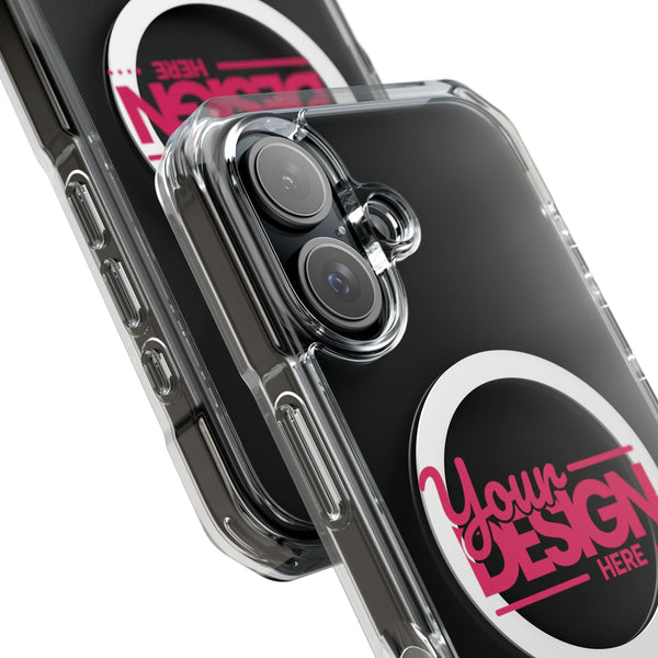 Magnetic Clear Phone Case – Custom ‘Your Design Here’ MagSafe-Compatible Impact-Resistant Cover for iPhone