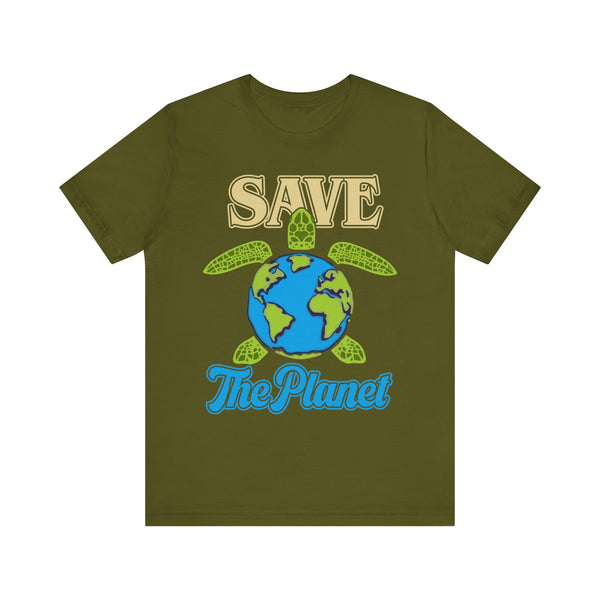 Save the Planet - Turtle Earth Graphic Tee, Ocean Conservation, Eco-Friendly Apparel, Environmental Awareness Shirt,