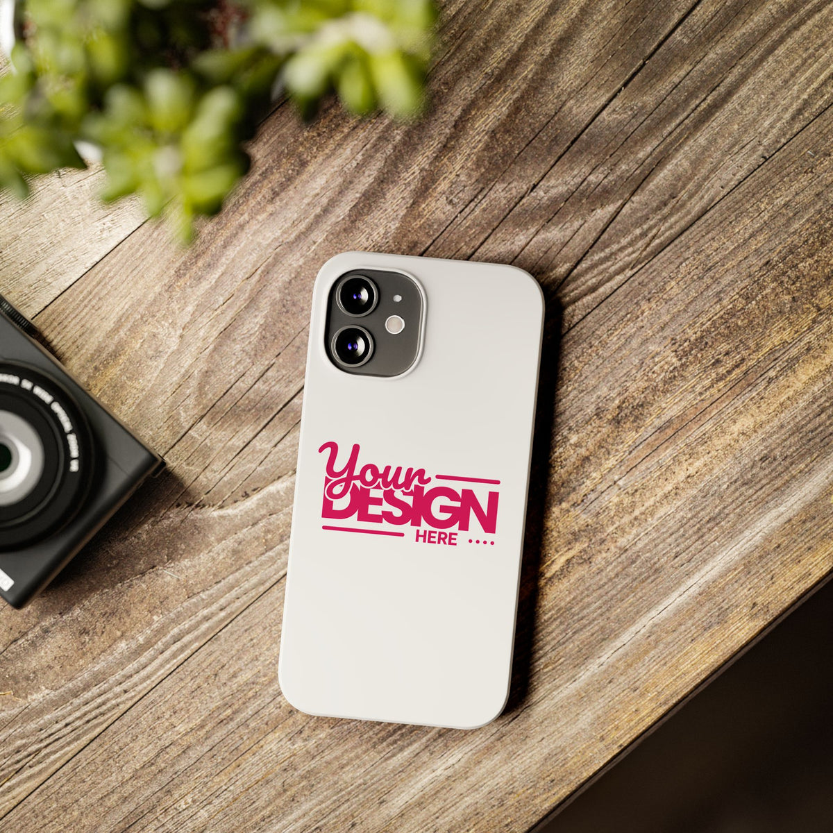 Customizable Slim Phone Case – Personalize Your Design with Name or Photo, Lightweight Protective Cover for iPhone